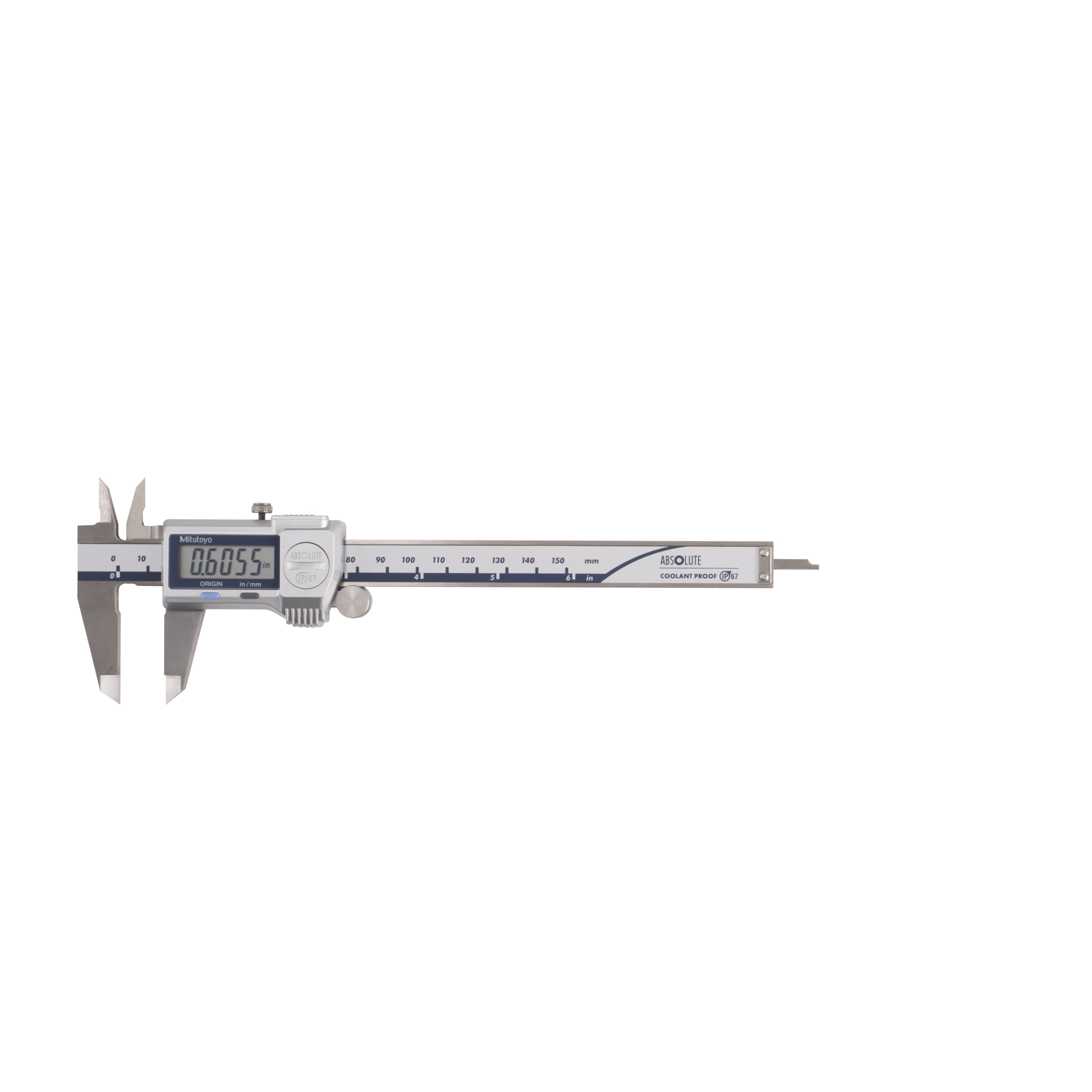 Mitutoyo Digital Caliper - 0-6in., IP67, 0.0005in./0.01mm Resolution, Model# 500-762-20